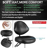 Vista 5 de Silla de dibujo con soporte para el respaldo, silla alta de oficina para escritorio de pie, taburete giratorio ajustable para taller, estudio