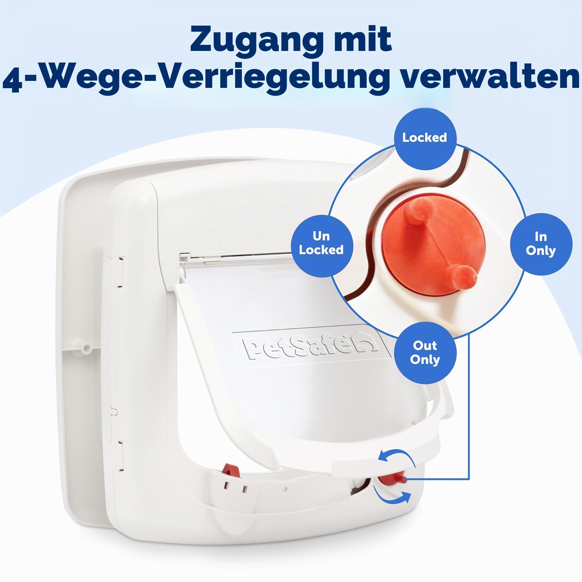 Rosewood 14524 Staywell Katzenklappe mit Magnetbetrieb, weiß - Serie 400