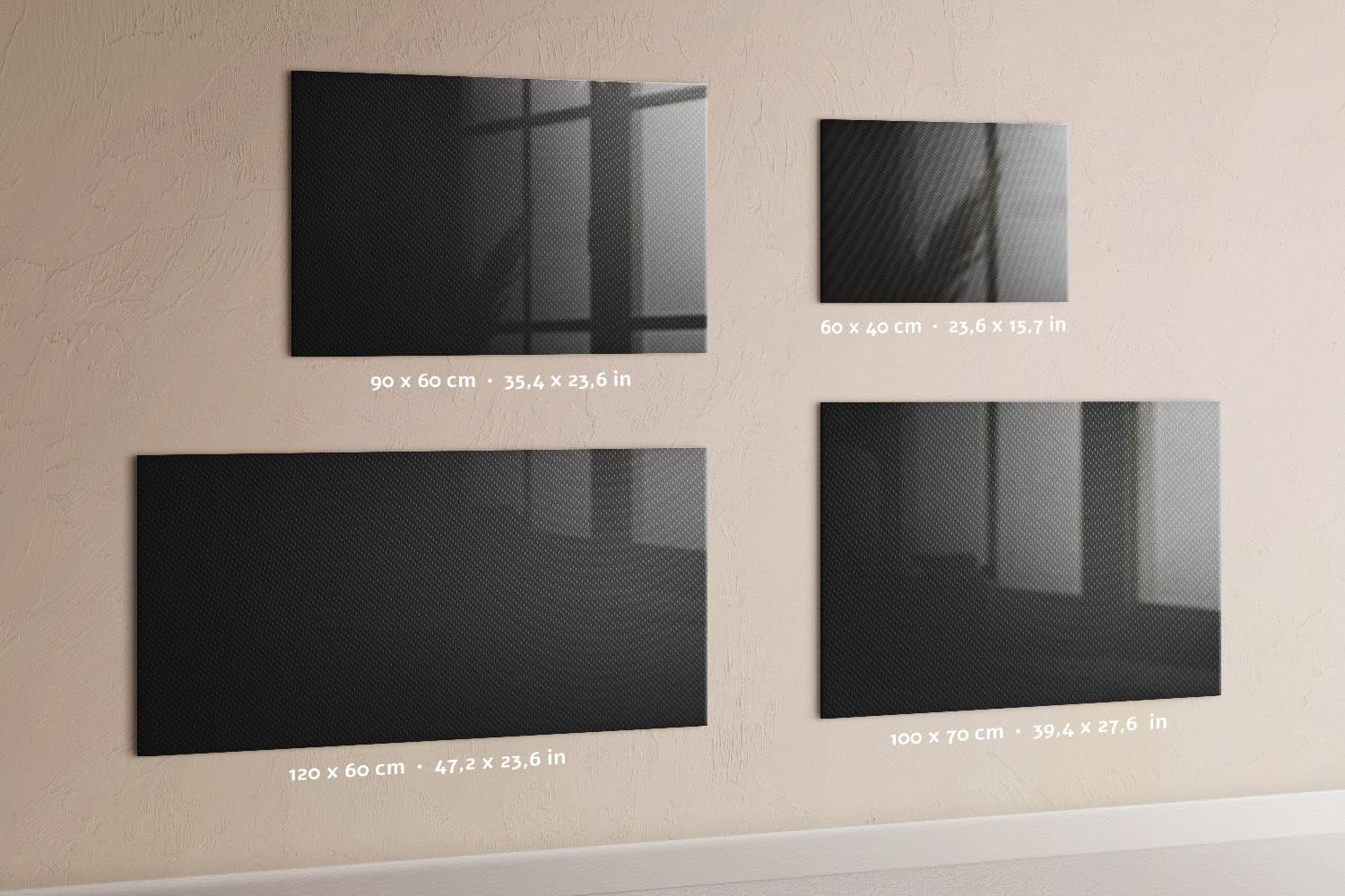 Lavagna magnetica decorativa da parete 90x60 cm | Astrazione oscura