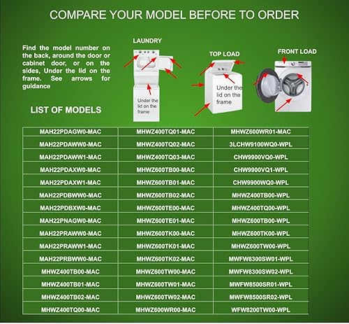 Miniatura 3 de Conector original - Interruptor de presión de agua para lavadora B211-311-A001, compatible con números antiguos B211-311-A001,