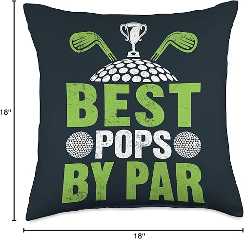 Miniatura 5 de Best Pops By Par Golf Ball Club Dad Grandpa Gift Best Pops by Par - Almohada decorativa, 16 x 16 pulgadas, multicolor