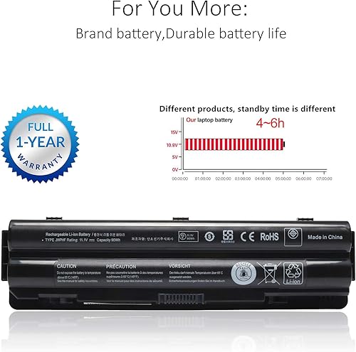Miniatura 5 de Reemplazo de batería para laptop de 90 Wh R795x para Dell XPS L702X L701X 17 15 14 1591 L502X L501X L702X L721X ajuste: 312-1123 312-1127 J70W7