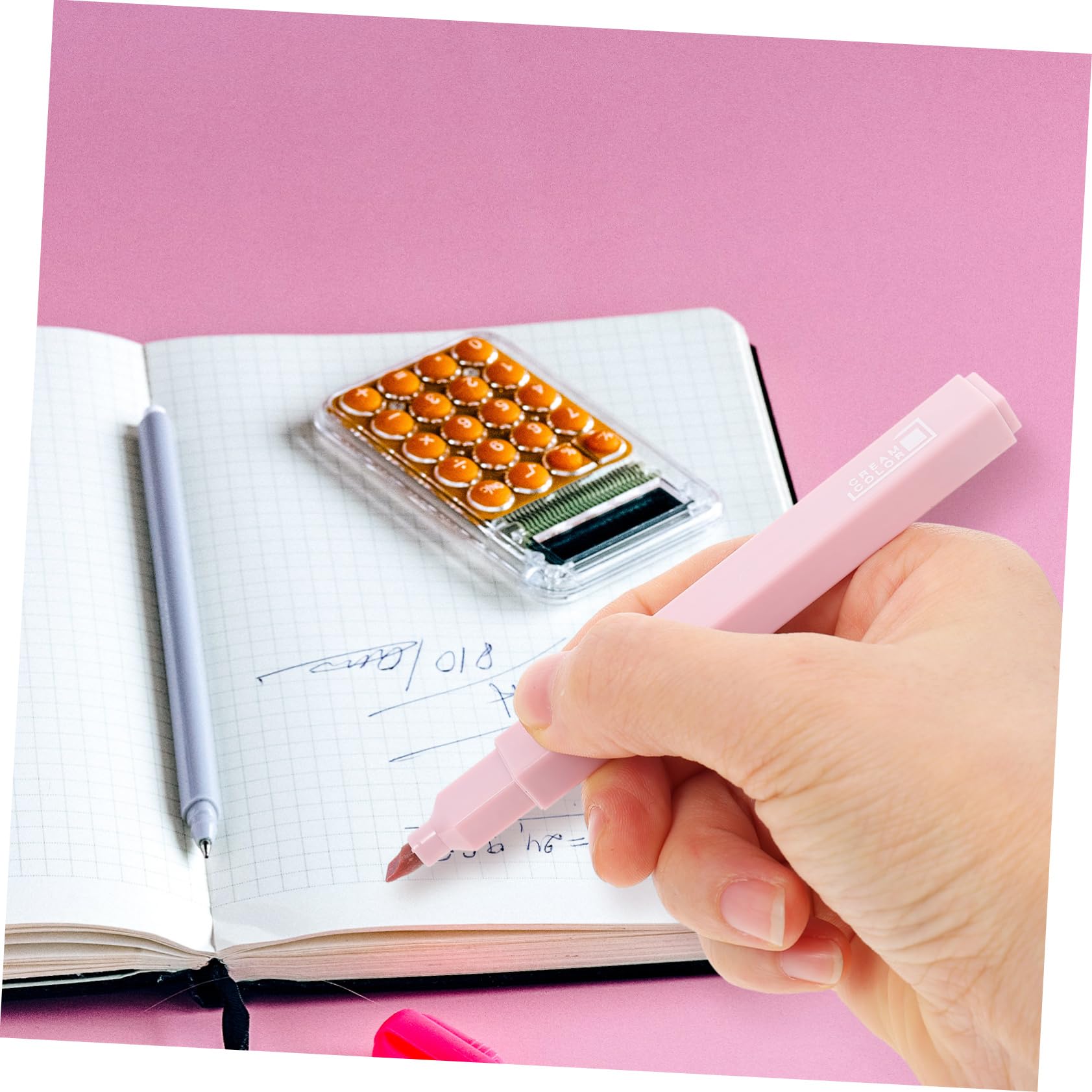 EXCEART 3 Set Penna E Evidenziatore Set Pennarelli Fluorescenti Evidenziatore in Plastica Penna per Scuola Ufficio E Uso Quotidiano 6 Pz * 3