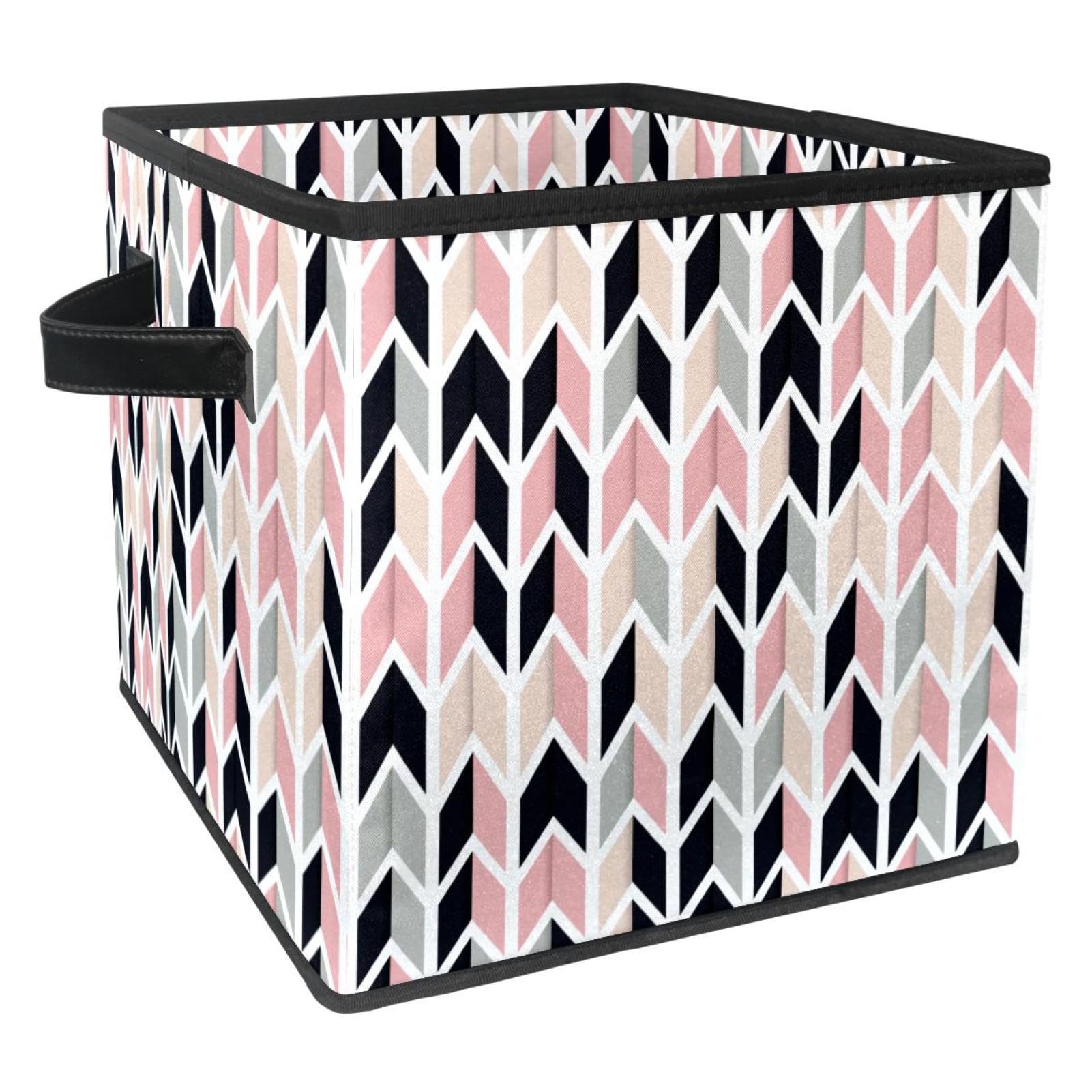 Panier de rangement en tissu avec poignées solides pour linge et jouets