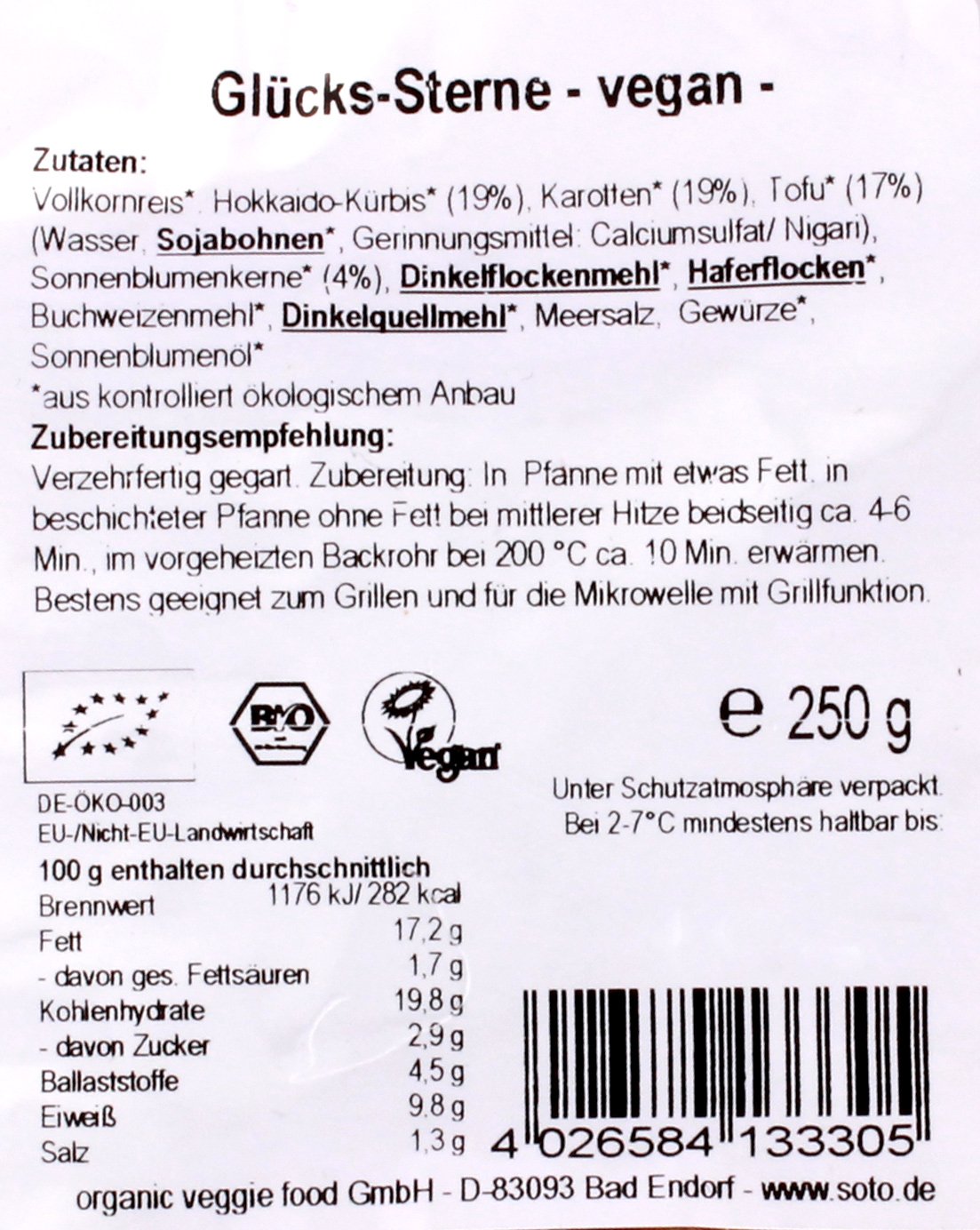 Soto Bio Glücks-Sterne 250 g