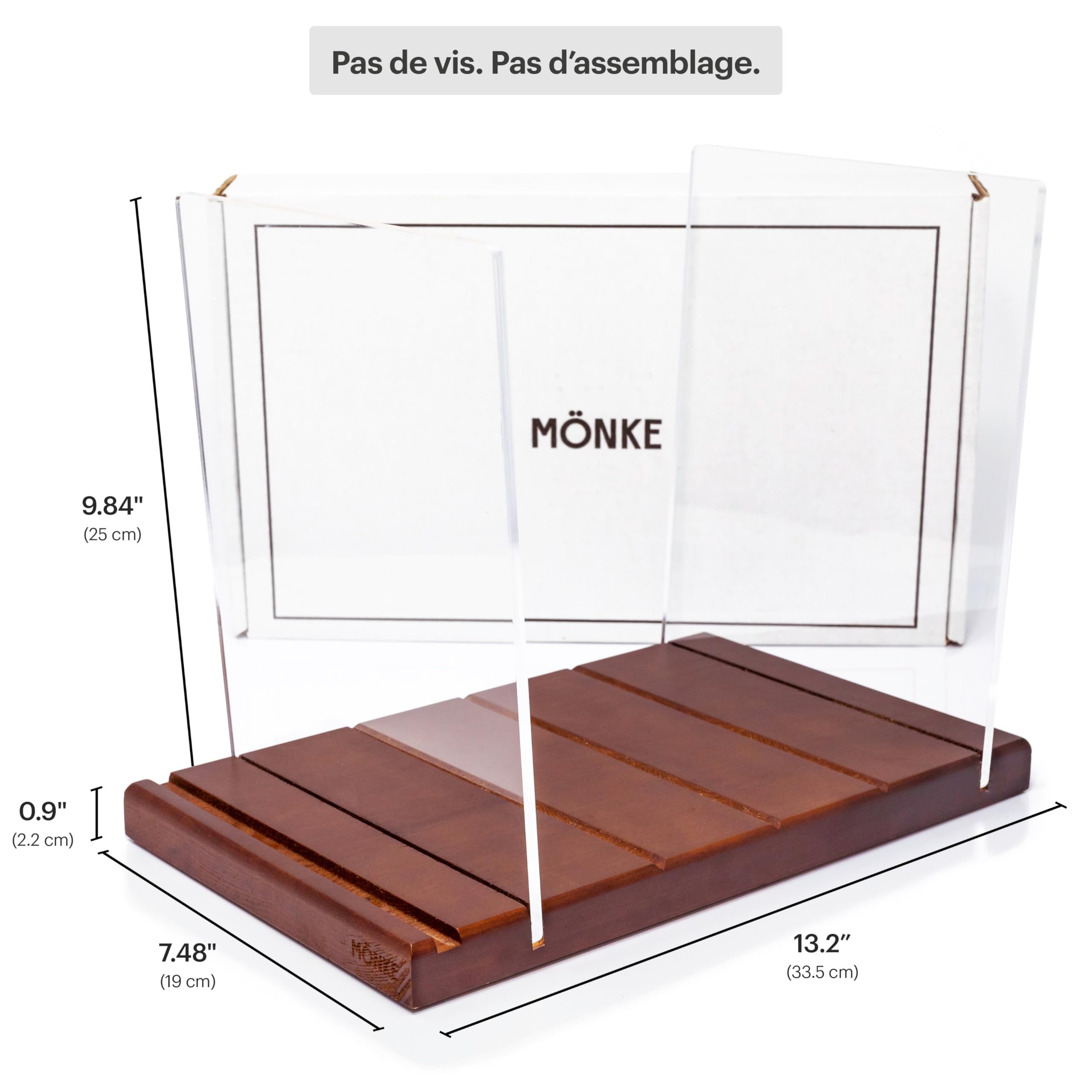 Etagère Pour Disques Vinyles - Un Porte-Disques Au Design Minimal - Capacité De 50 Lp - Avec Une Rainure D'affichage À L'avant (Marron)