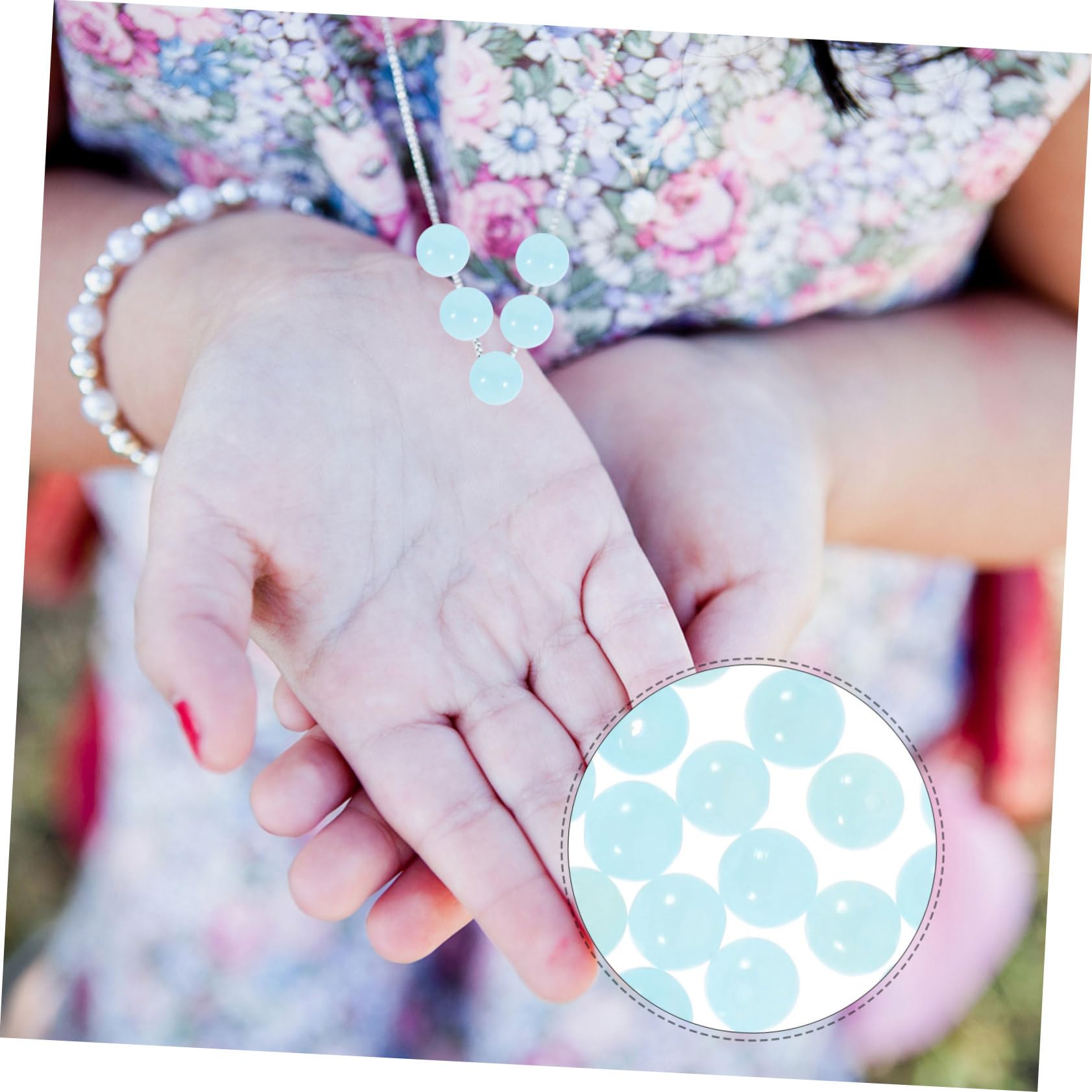 900 Piezas Cuentas de Vidrio Azules con Agujero Grande para Manualidades y Bisutería Cuentas Redondas Sueltas para Pulseras y Collares DIY Accesorios Hechos Mano