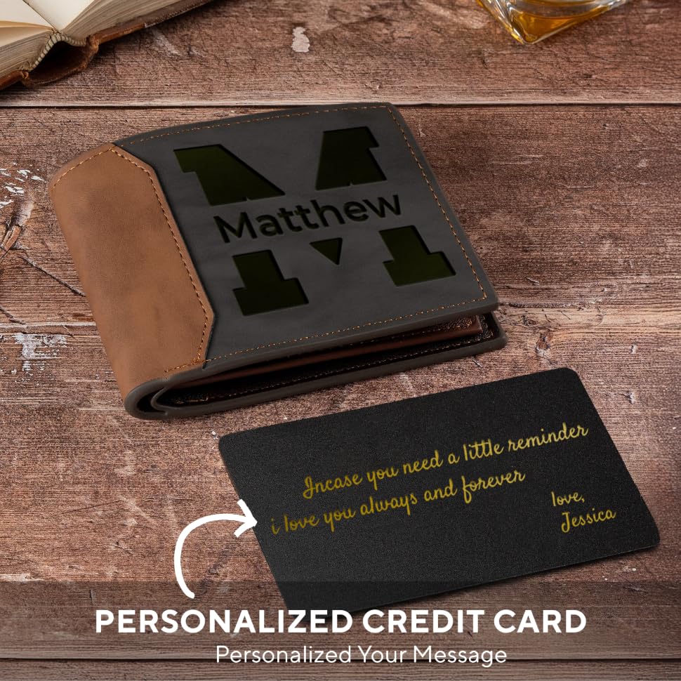 Personalized Gifts for Men – Custom Wallets for Men with Name Engraving | Personalized Wallet for Men – Great Fathers Day Wallet Gift for Husband, Dad, or Boyfriend4