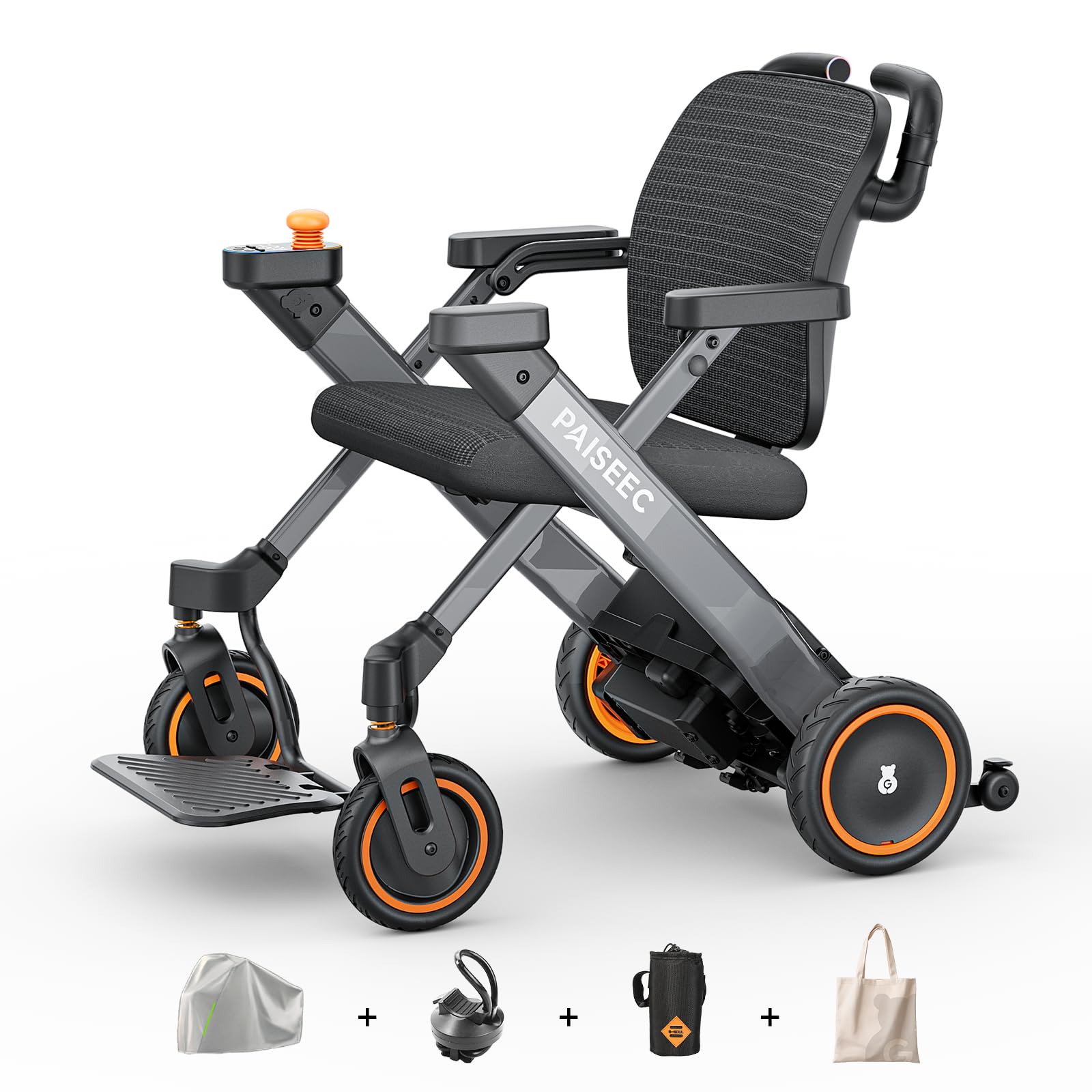 Paiseec W3 3-in-1 Electric Wheelchair with Push-Assist