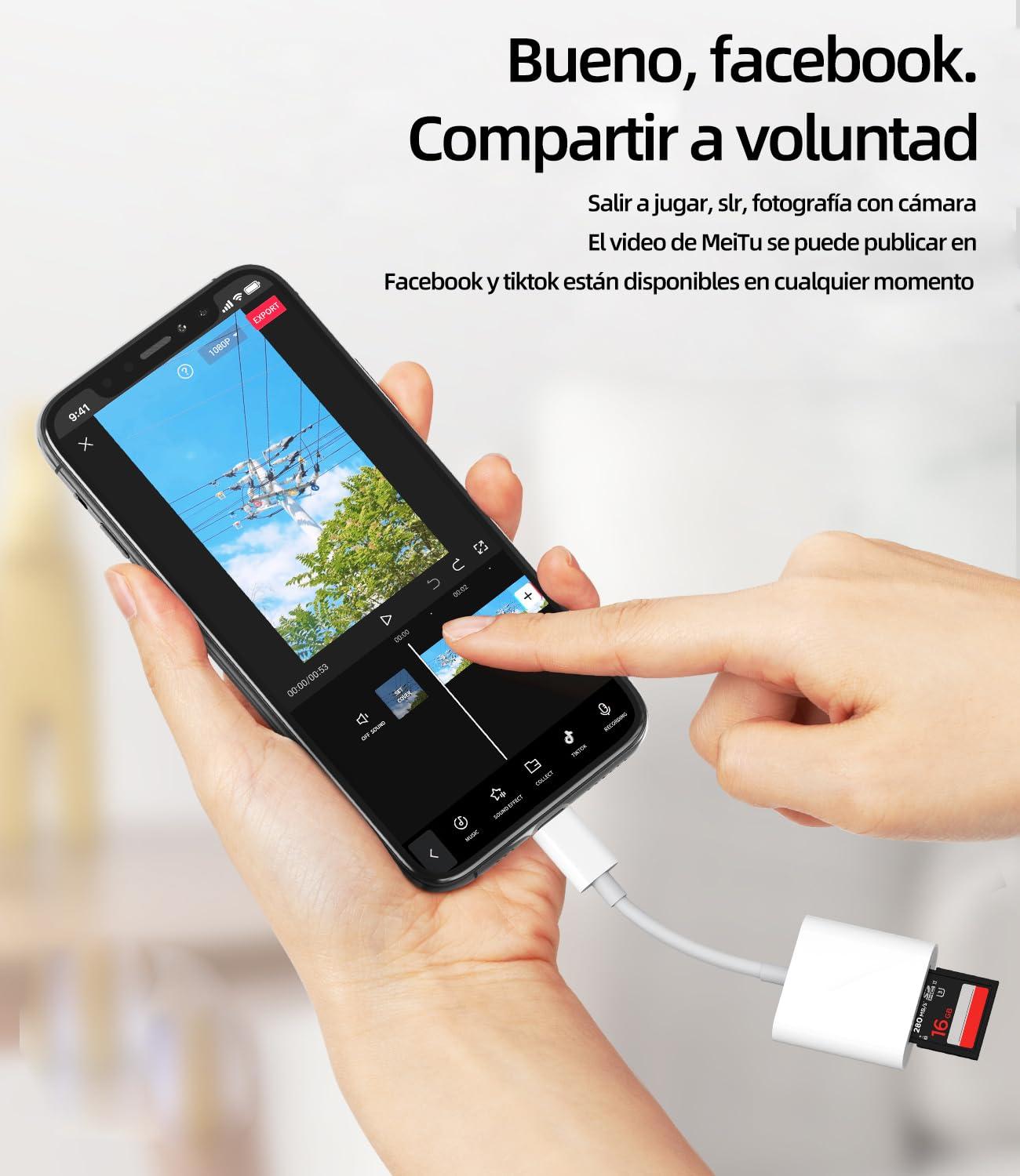Adattatore SD Per IPhone - Lettore Schede SD E Micro SD, Trasferimento Dati Fino A 30 MB/s, Plug And Play - Foto 4