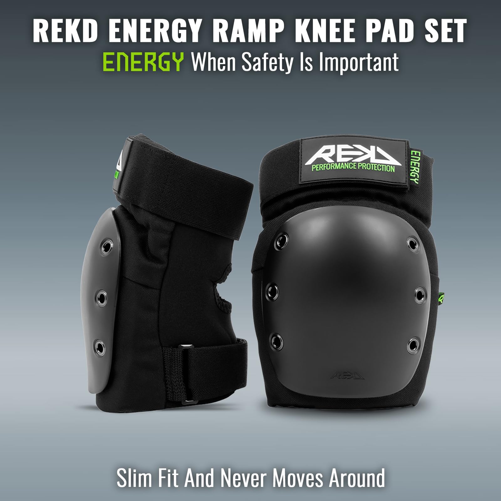 Rekd Energy Ramp Knee Pads Rodilleras, Unisex Adulto