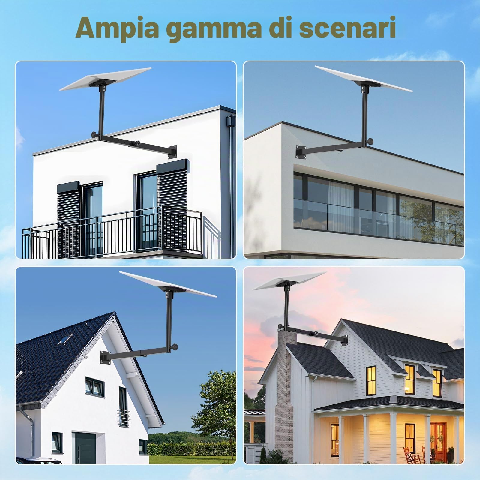 IMAYCC Starlink Gen 3 Mount, 360 ° Regolabile Supporto Starlink Gen 3 Lungo Scalabile Kit Di Montaggio Starlink V3 Pole Mount con Adattatore per tubo Starlink Gen 3 per Internet Starlink