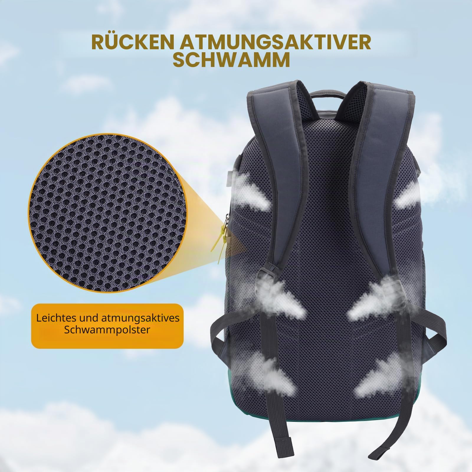 Bseash 35L Basketball Fußball Rucksack mit Boden Ballfach, große Kapazität Sport Rucksack Ausrüstung Turnbeutel für Jungen Mädchen Athleten