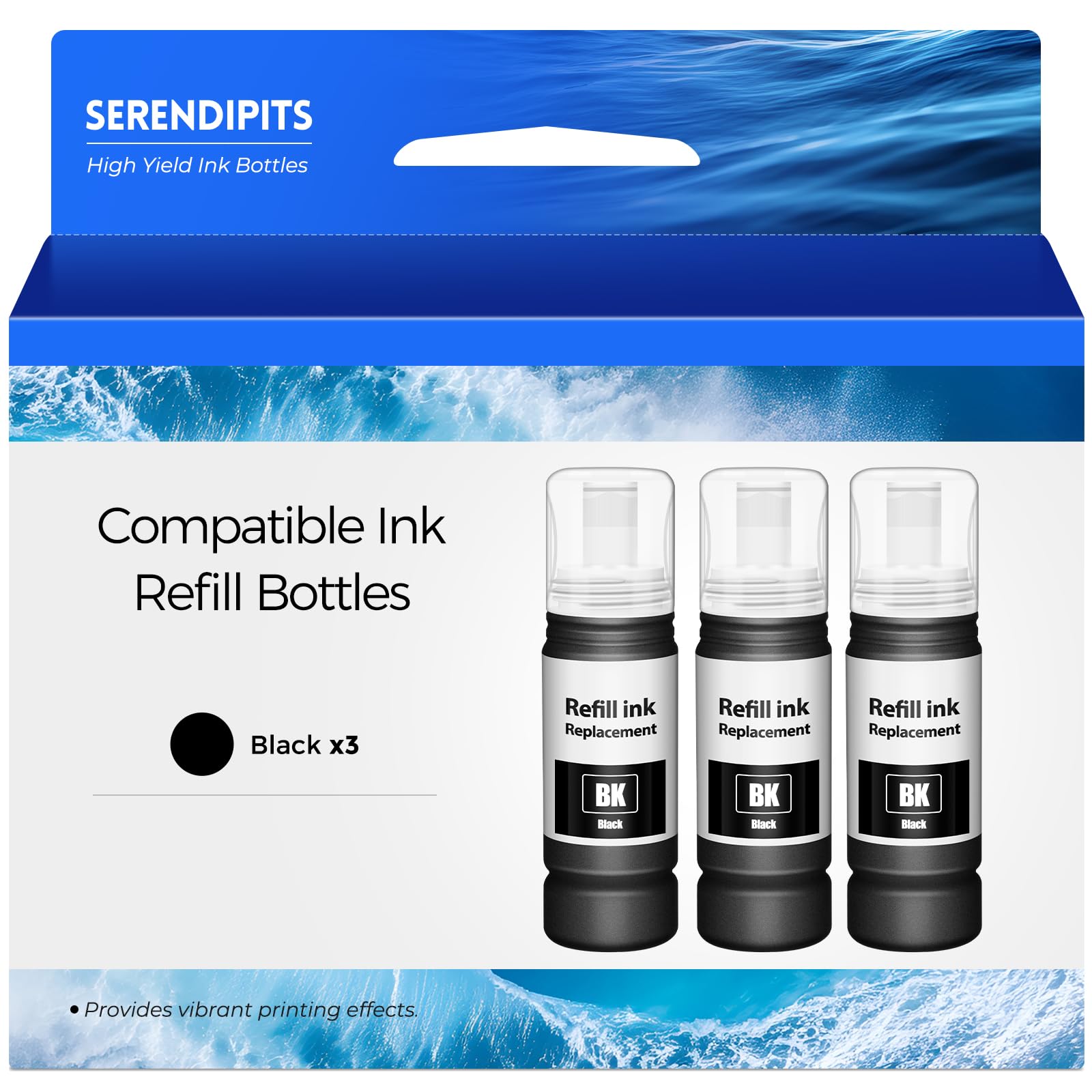 Compatible for EPT522 Black Ink Bottles ET 2800 ET 4800 ET 2803 ET 2400 Replacement for Ink Refill Bottles Black for 2800 4800 ET-2720 ET-2840 ET2400