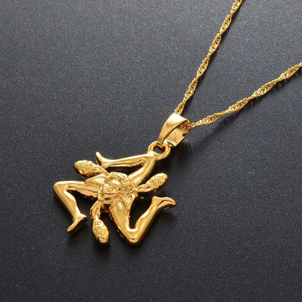 Sicily Pendant Necklace 60cm Gold Color
