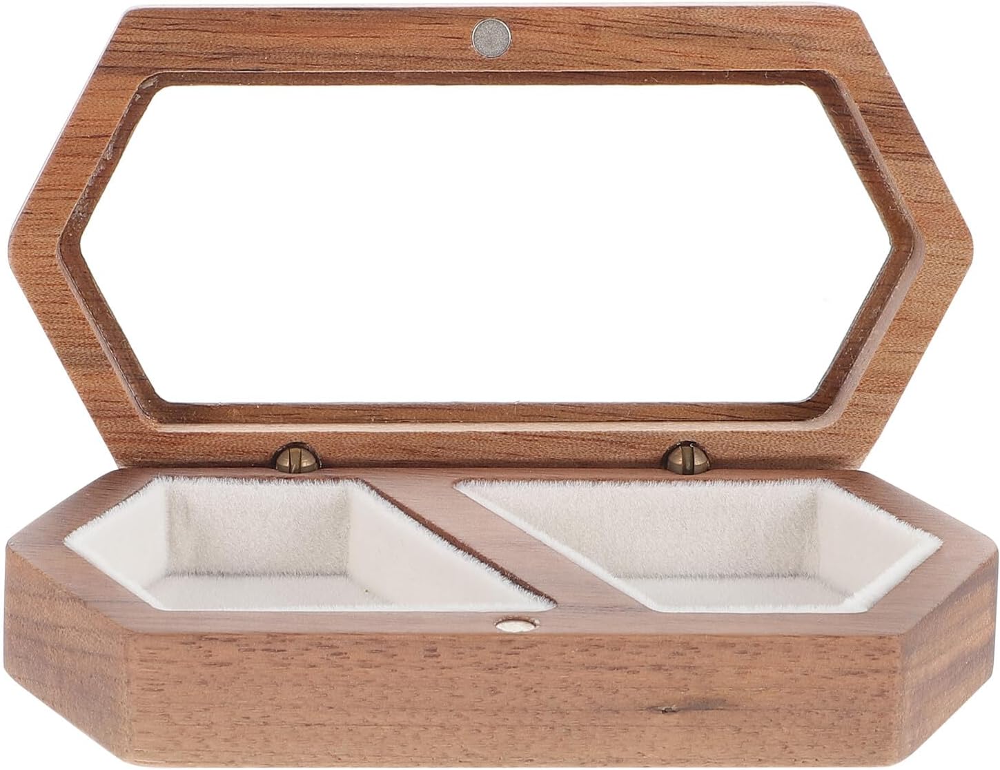 Wooden Jewelry Box Vintage Portable Mini Travel Case Xmas