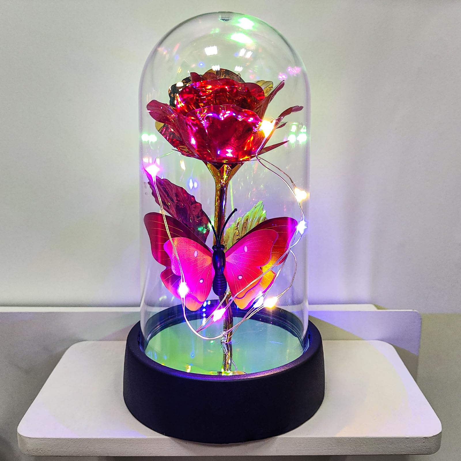 Amazon.com: YXOTJHS Glass Rose in Glass Dome, Light Up Flower