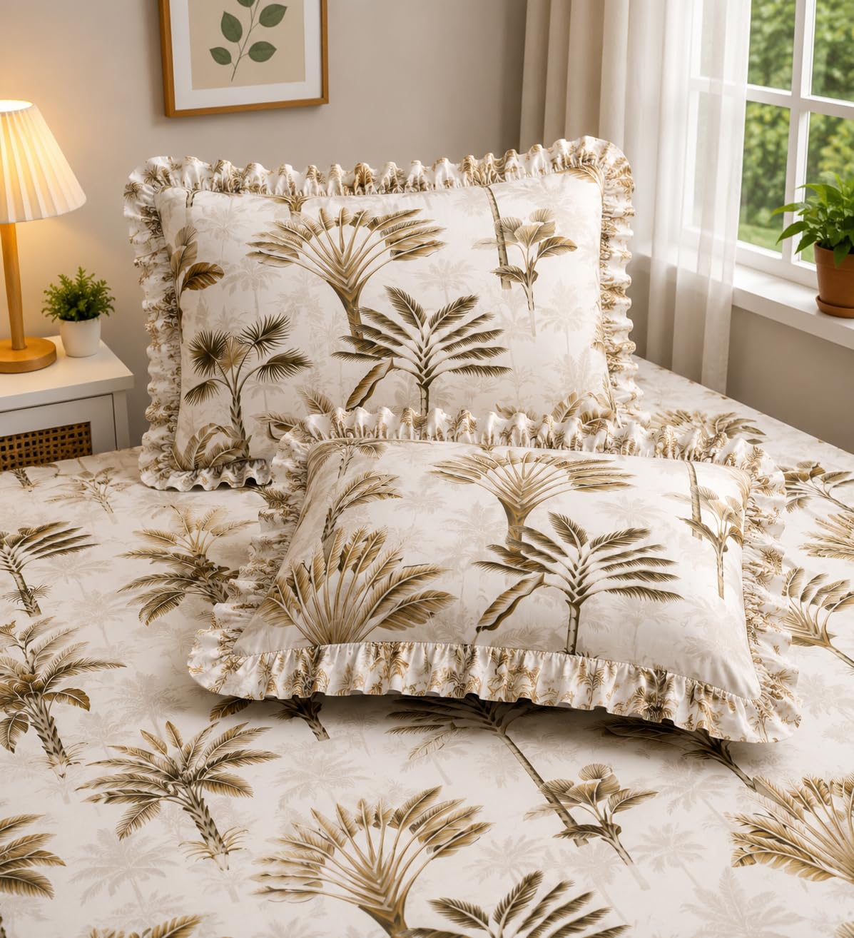 King Size Fitted Bedsheet - Premium Cotton Feel -4