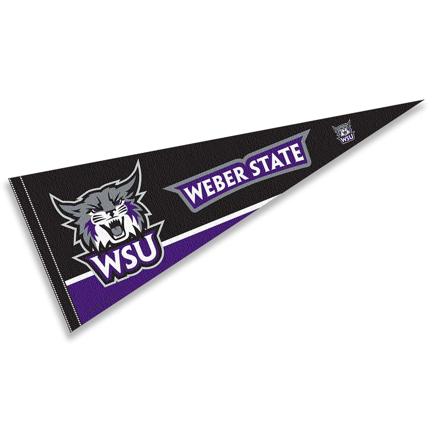 College Flags & Banners Co. Weber State Wildcats Wordmark Logo Pennant Banner Flag