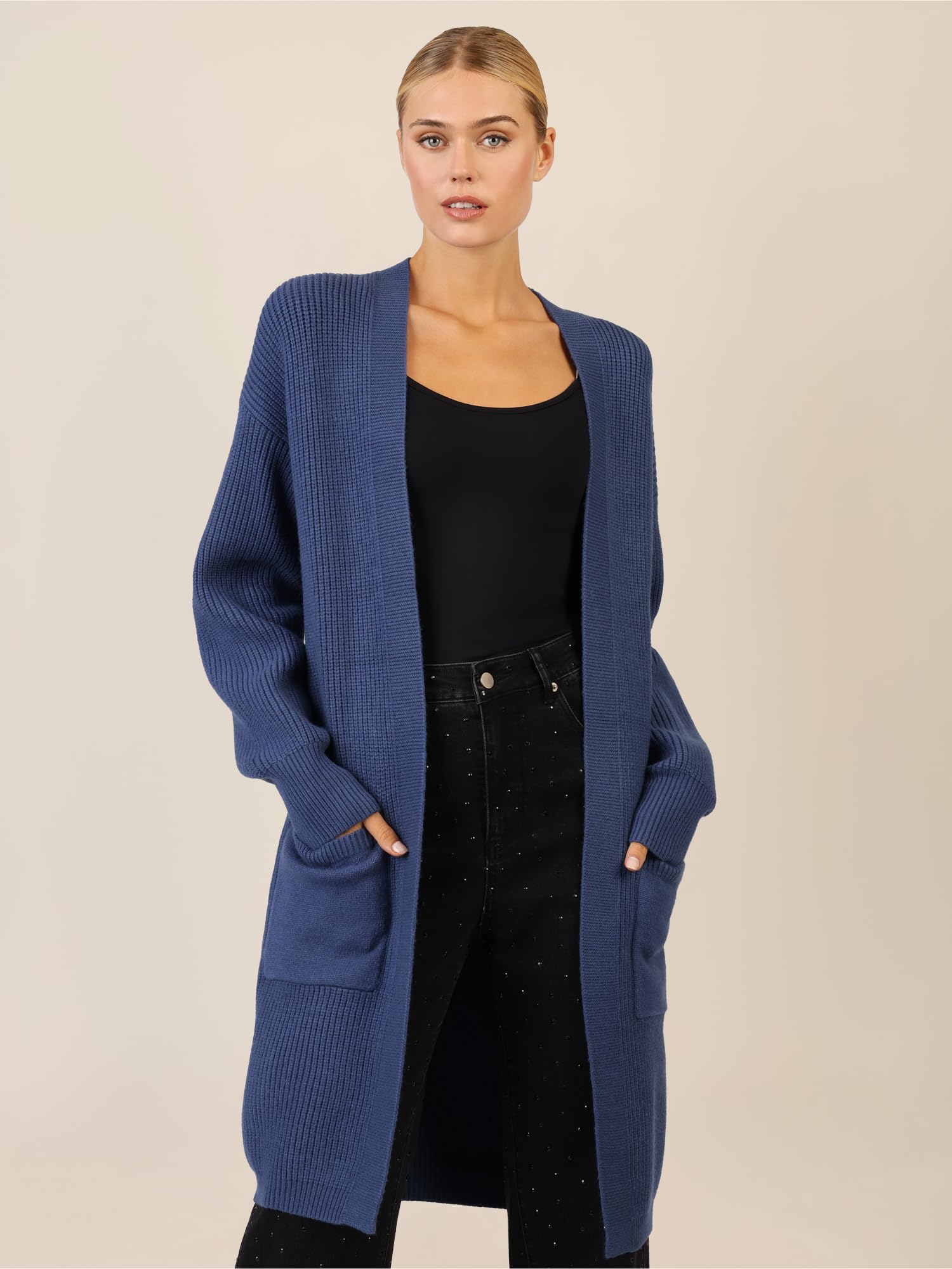 APART Fashion Lange Strickjacke Suéter cárdigan para Mujer