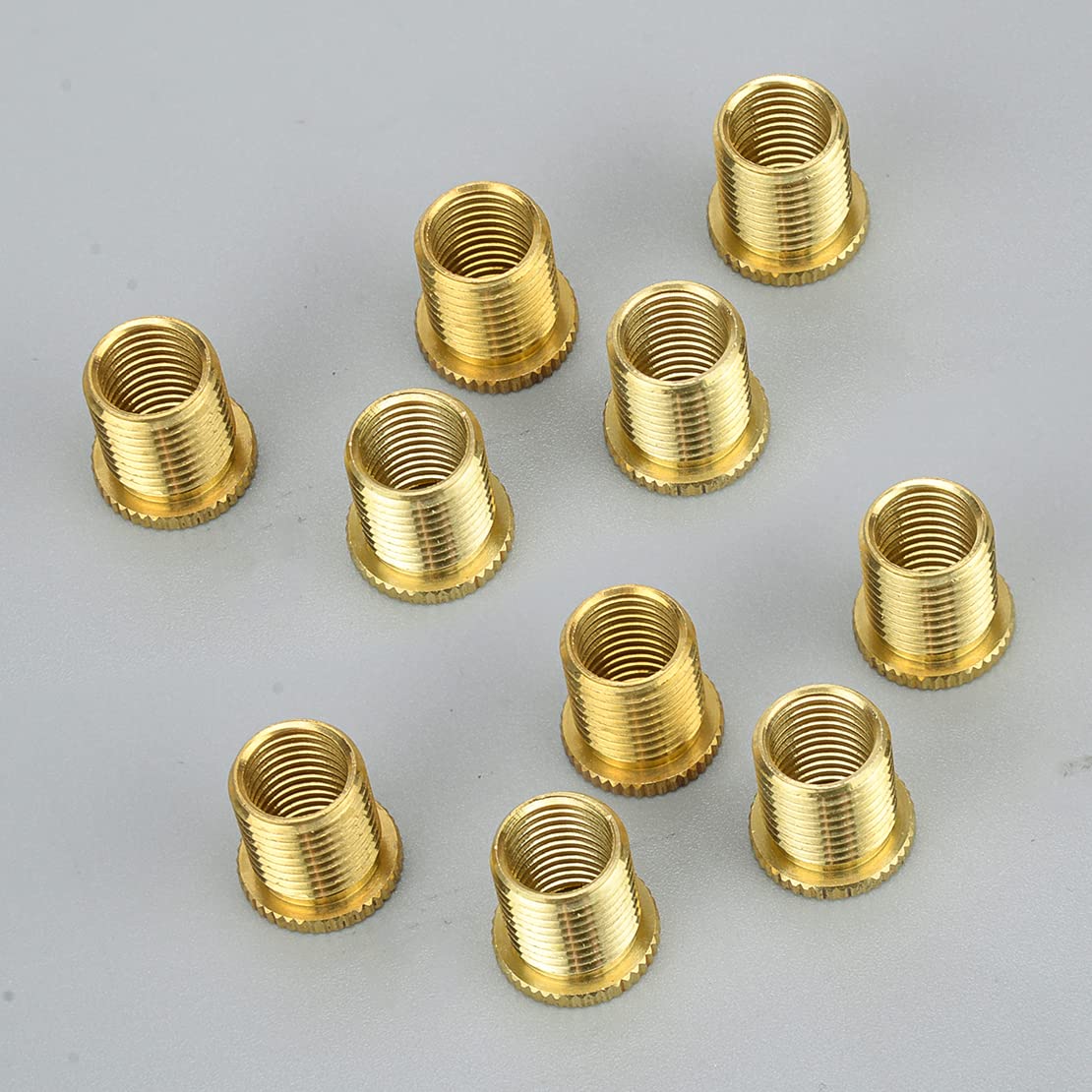 10 écrous Adaptateurs Filetés M10 X 1,25 Pour Pommeau Levier De Vitesse – Alliage Aluminium Doré – Compatible X1,25