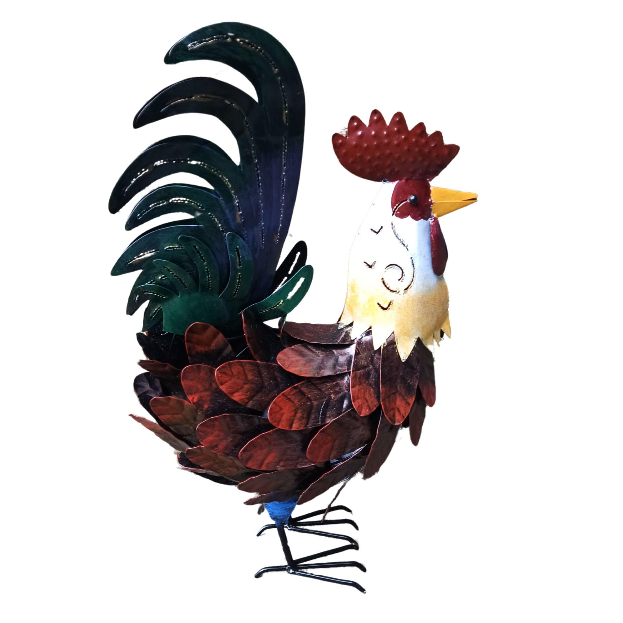 Sk Style Various Large Decorative Colourful Freestanding Metal Rooster Chicken Ornament