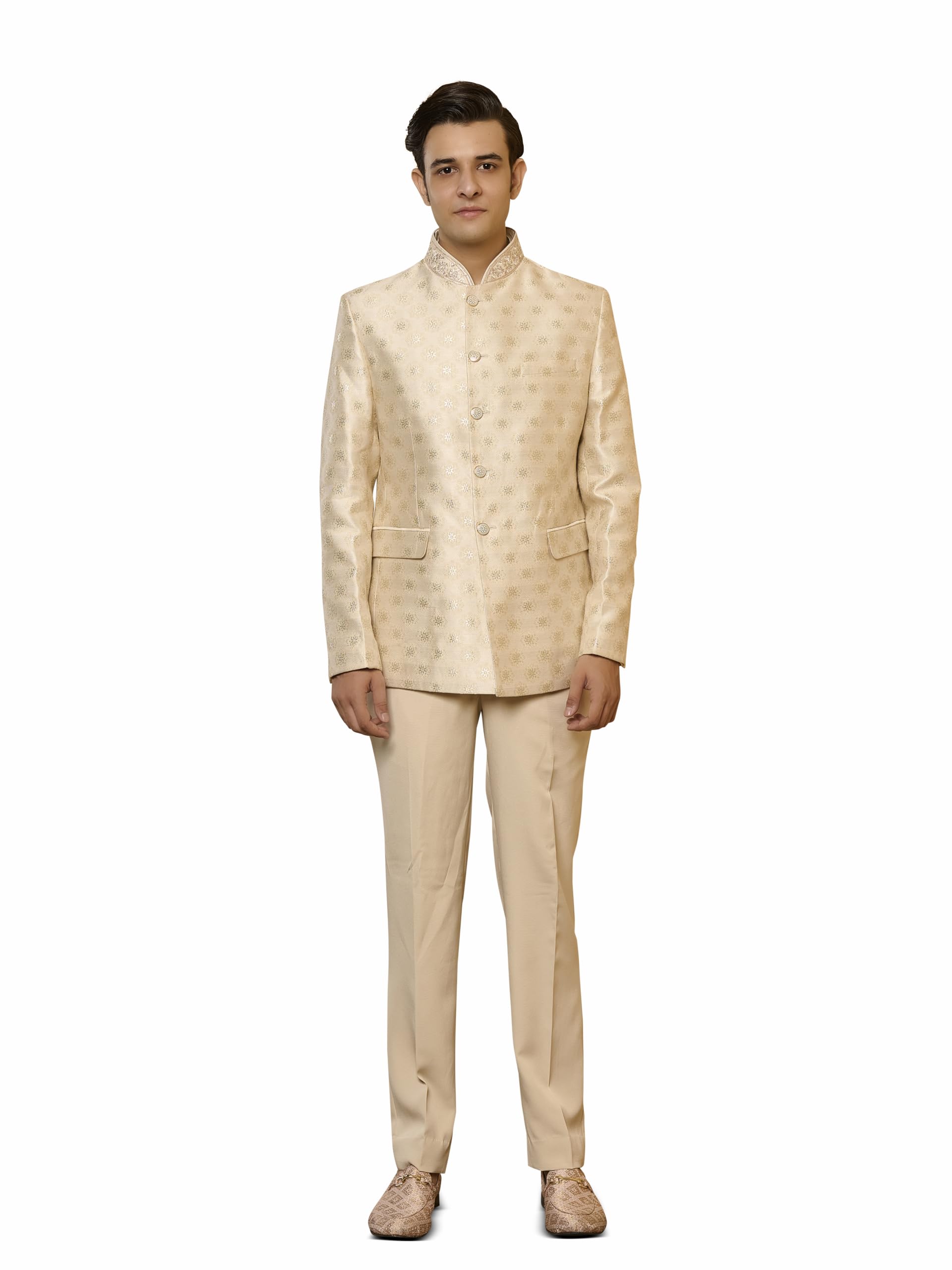 tasva Gold Imperial Bandhgala Set-picture-24