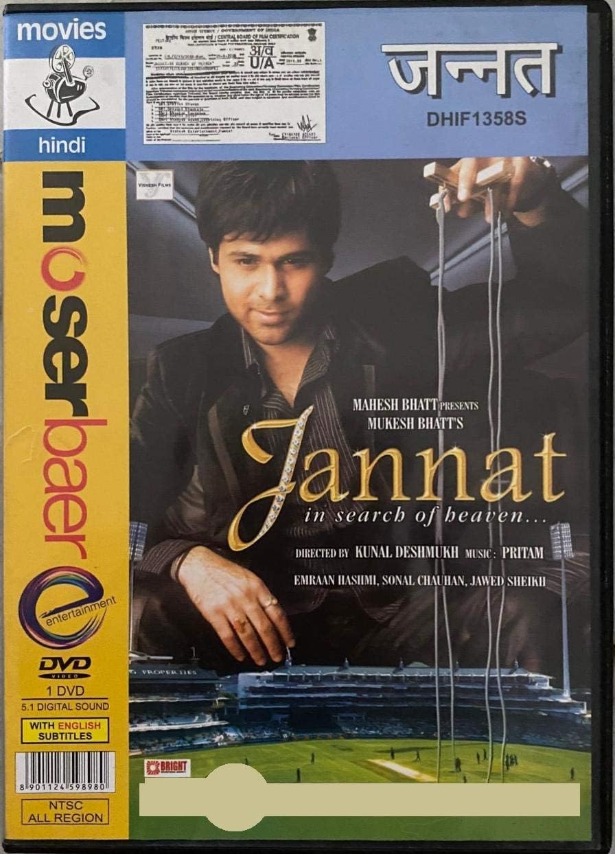 Jannat In Search of Heaven...2008 [DVD] Str* Emraan Hashmi Sonal Chauhan