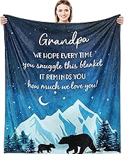 Gifts for Grandpa from Grandchildren, Fathers Day Blanket Gift, Grandpa Birthday Gift, Best Grandpa Gifts 50"*60"