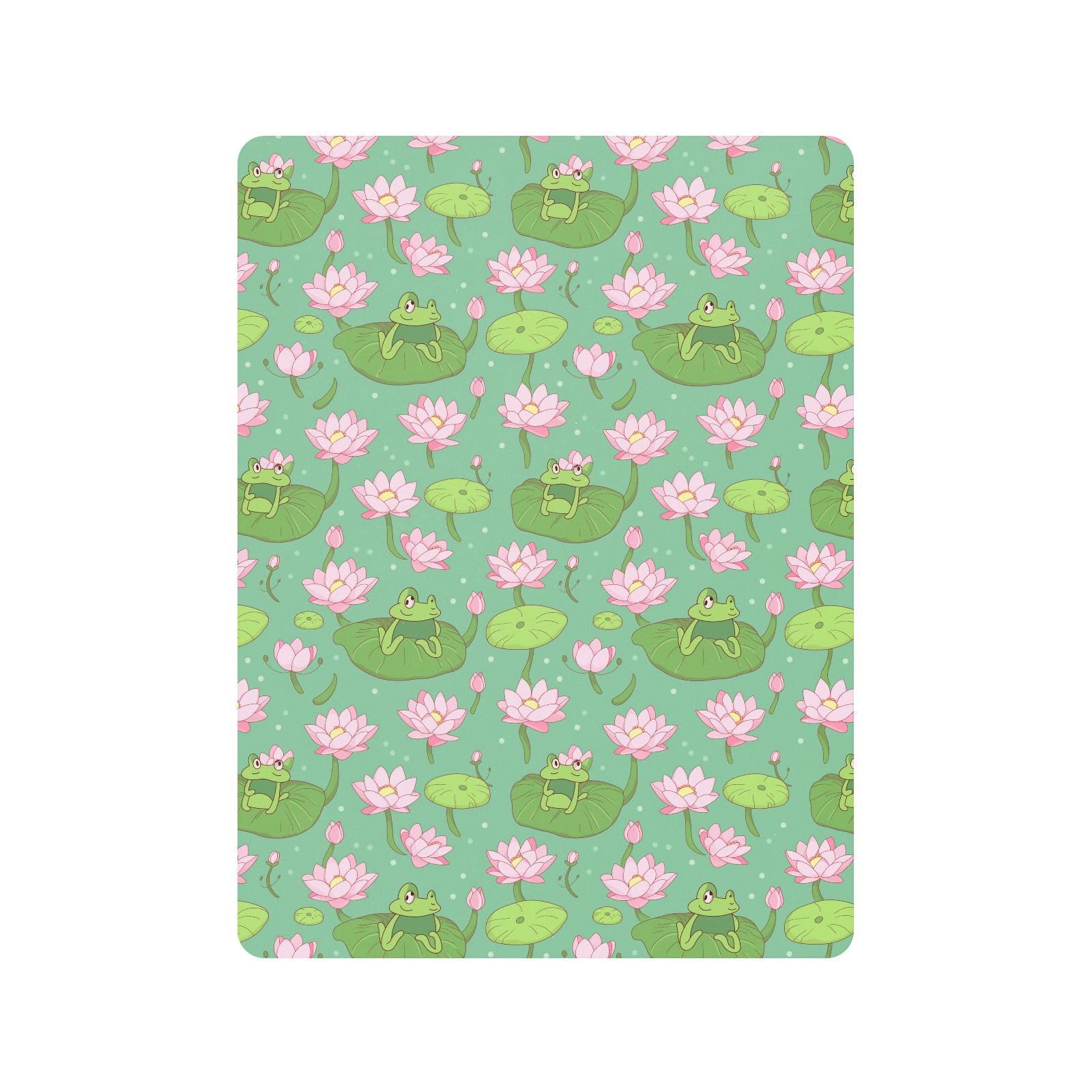 Sábanas de algodón para cuna de bebé, suaves, elásticas, con diseño de rana, nenúfares de agua, dibujos animados, 1 paquete de cuna para bebés trenzado, 52 x 28 pulgadas