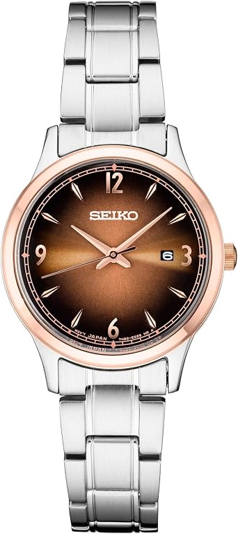 Seiko Womens Japanese Quartz Stainless Steel Strap Silver 0 Casual Watch Model SXDH02, Silver, Quartz Wristwatch, Silver, Quartz Watch