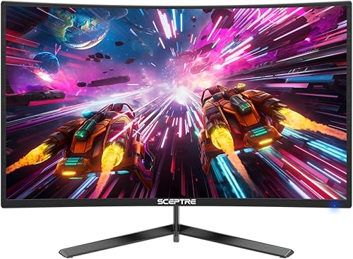 Miniatura 7 de Sceptre Monitor curvo para juegos de 24 pulgadas 1080p hasta 180Hz DisplayPort HDMI 99% sRGB, altavoces integrados AMD FreeSync Negro (C248B-FWT168)