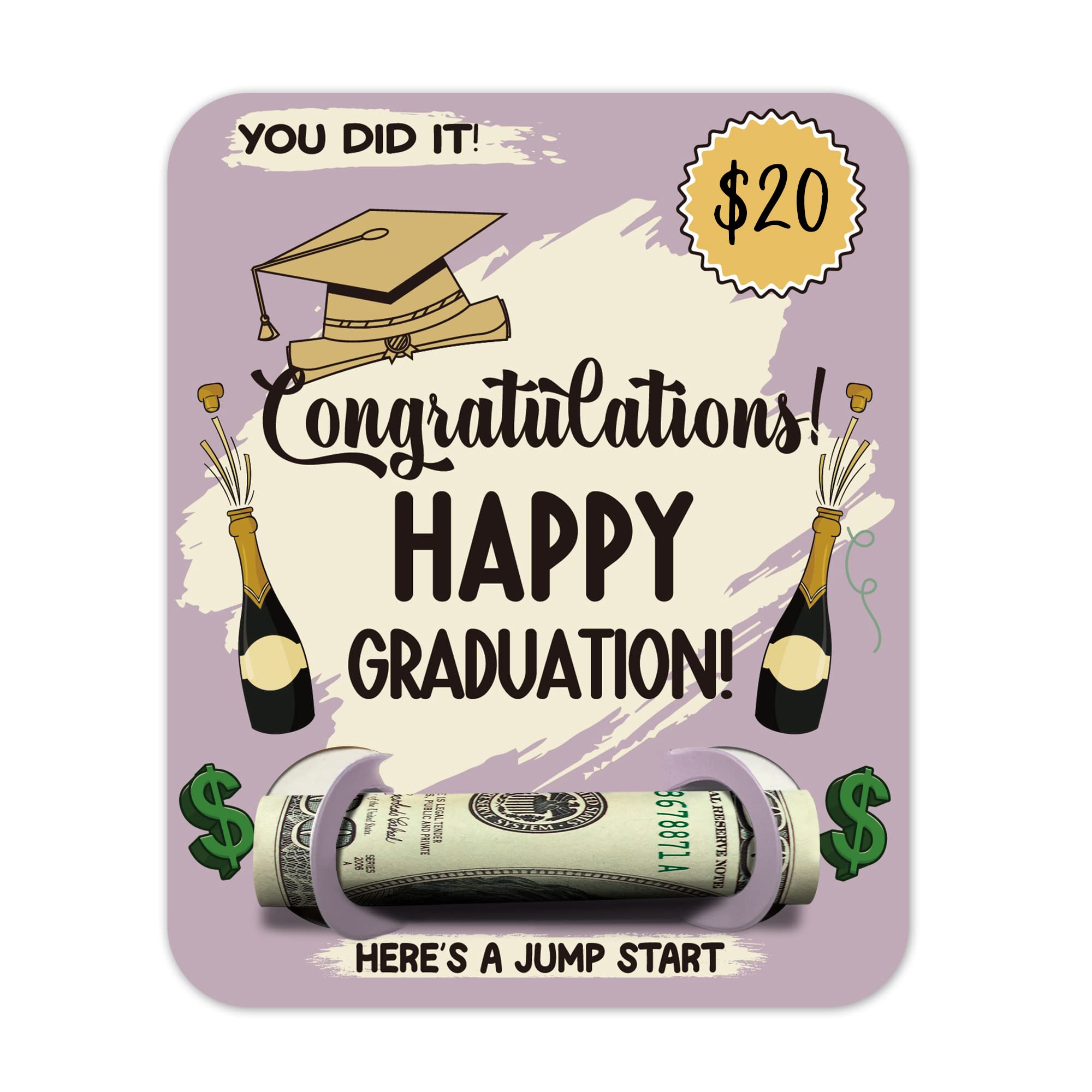 Photo 1 of Graduation Money Holder - Graduation Gifts, Money Card Holder Set, Gift Card Wallet, High School College Grad Gift Give Money Clip - Congratulations! Happy Graduation! /005