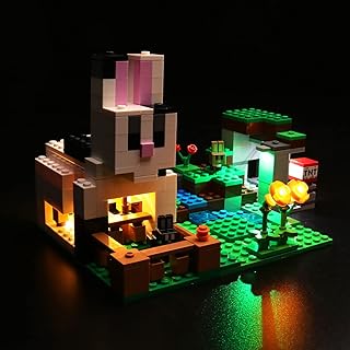 BrickBling Light Kit for Lego Minecraft Rabbit Ranch 21181, Rabbit Ranch LED Lighting Compatible with Lego 21181(Only Lights, No Lego Set)