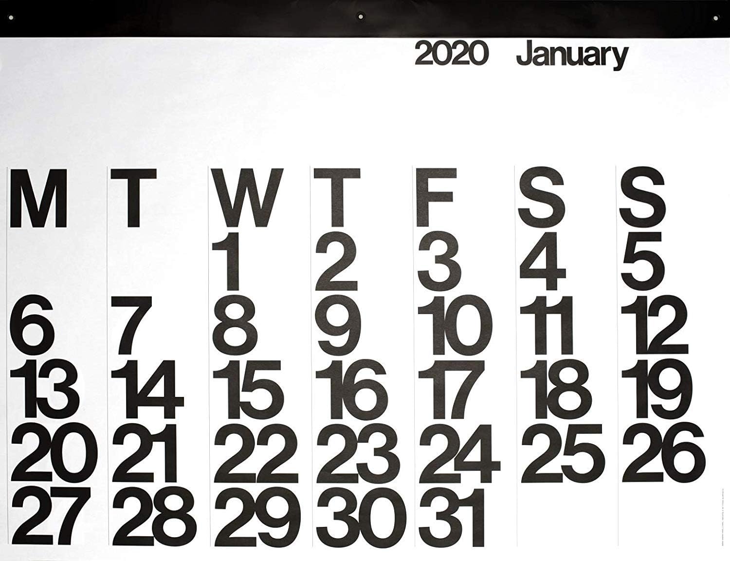 Stendig 2022 Wall, Office & Home Calendar, Authentic Original Design of Massimo Vignelli