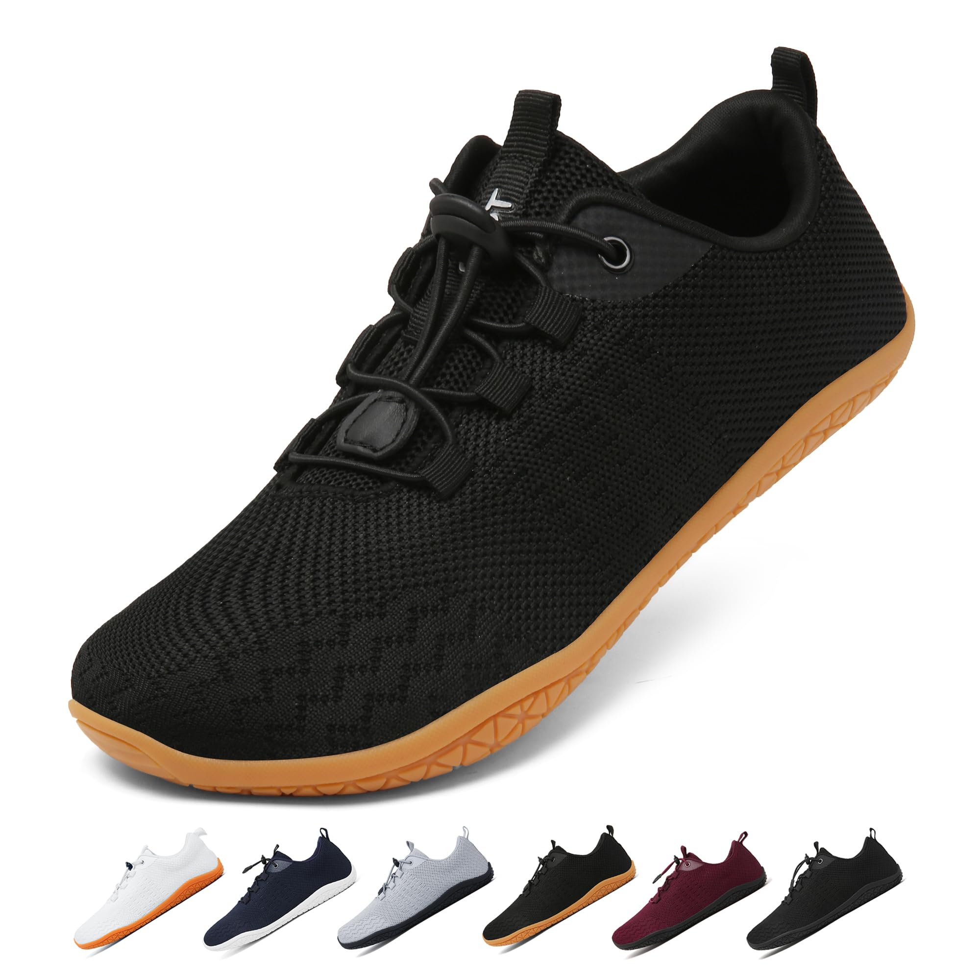 Geweo Scarpe Barefoot Minimaliste Donna Uomo Comode Scarpe Sneakers con Punta Larga Scarpe Trail Running Leggero Scarpe Palestra Camminare con Suola Zero Drop Barefoot Shoes Unisex 37-47EU