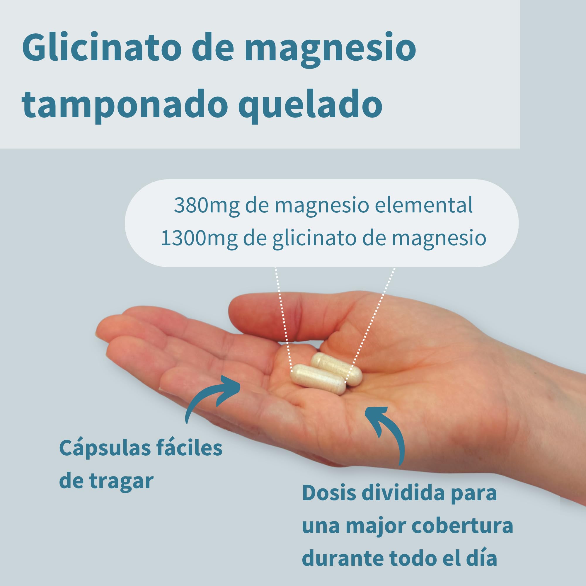 Igennus Glicinato de Magnesio Quelado 1300 mg, 380 mg de Magnesio Elemental Puro, 180 Cápsulas/ 3 Meses, Bisglicinato de Acción Rápida y Alta Absorción, Ingredientes Puros y Vegano