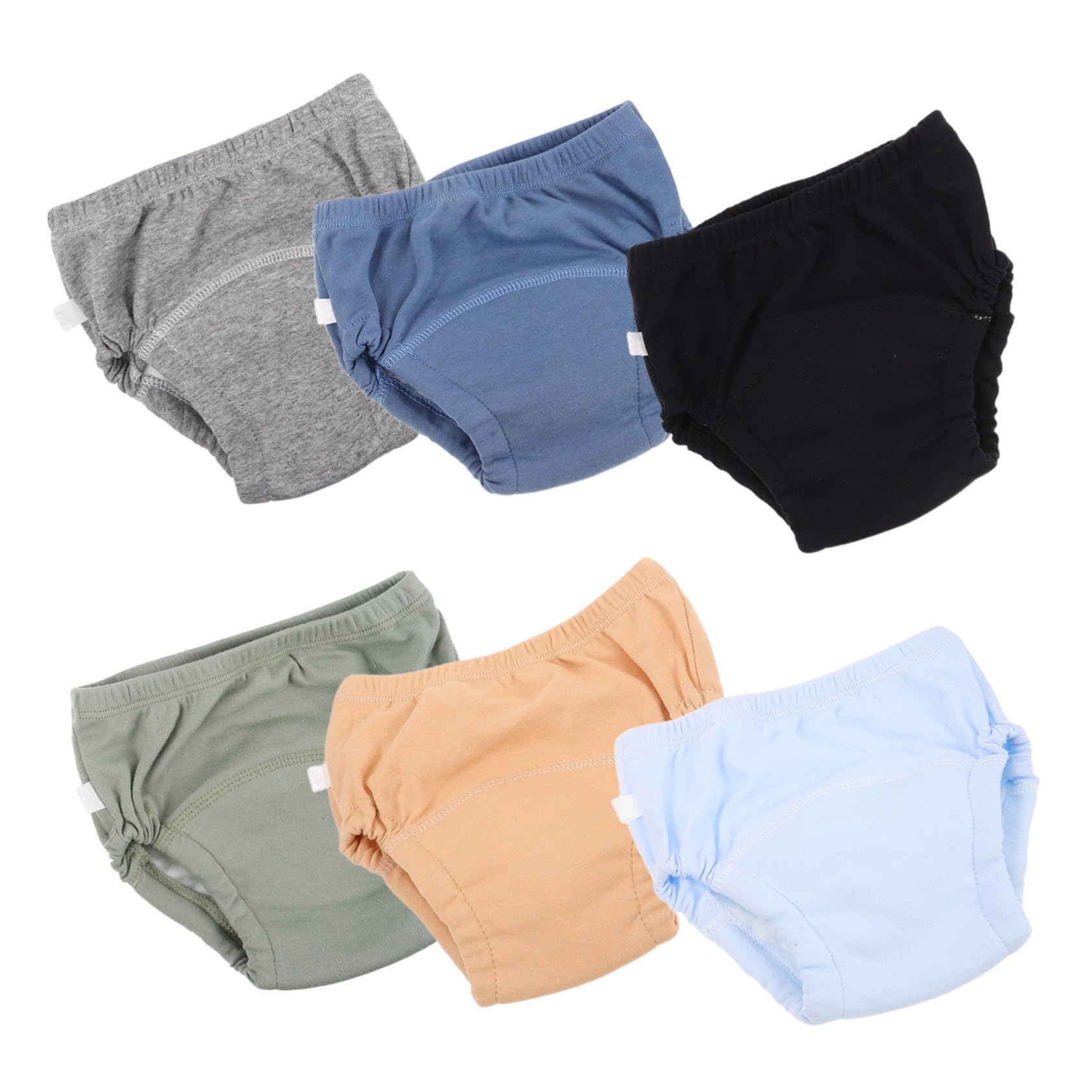 Ipetboom 6Pcs Soft Cotton Training Pants for Newborns Breathable Potty Training Shorts for Boys Comfortable Diaper Pants for Growth and Development Assorted Color