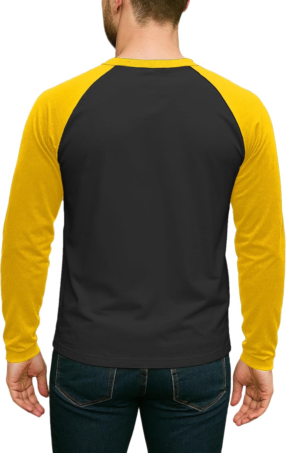 Decrum Raglan Shirt Men - Soft Sports Jersey Style Long Sleeve Baseball Shirts for Men - Image 3