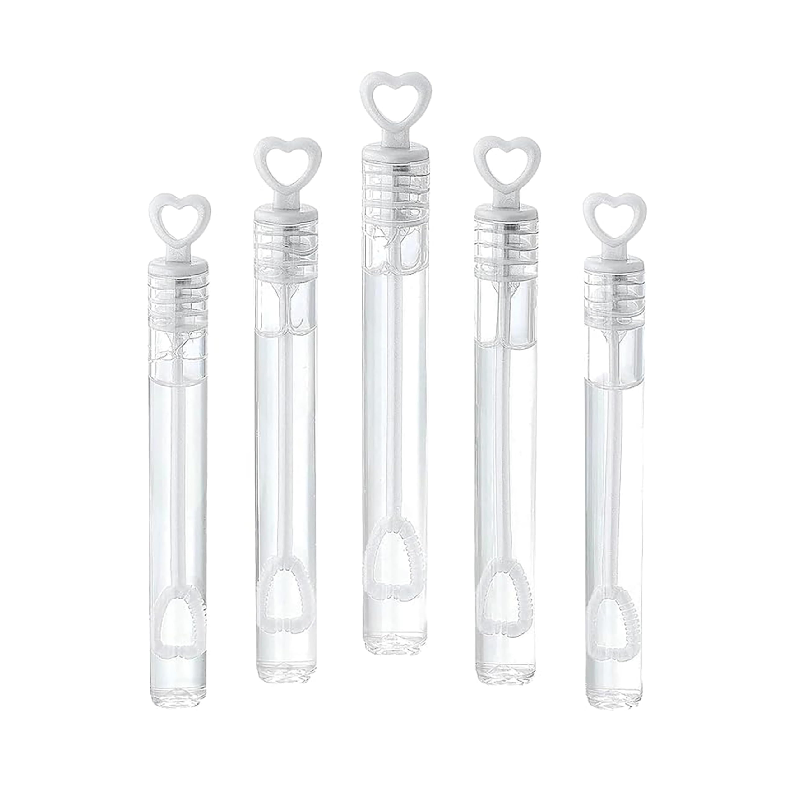 1 pc Bubble Tubes Heart Shape Wands, Filler Bubble Solution - Party Bag Fillers for Kids Boys Girls - Bubble Wands for Weddings, Birthdays, Party Favours, Table Decorations