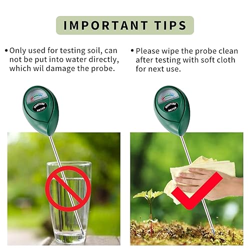 Miniatura 6 de Hathdia Medidor de humedad de suelo de sonda larga extendida, paquete de 2 medidores de agua de plantas, sensor de humedad, higrómetro para el