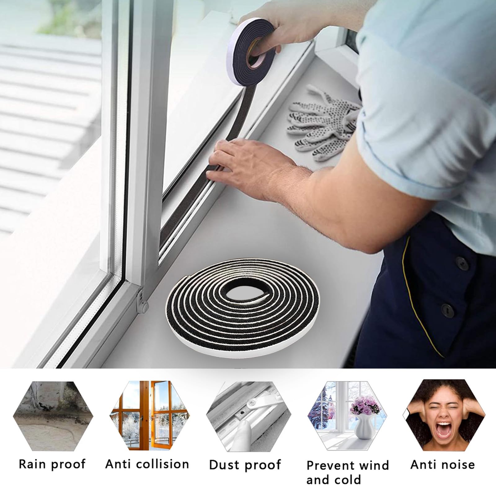 Weatherstrip Cleaner Snapklik.com : Weather Stripping Brush, 32.8FT Pile Self Adhesive ...