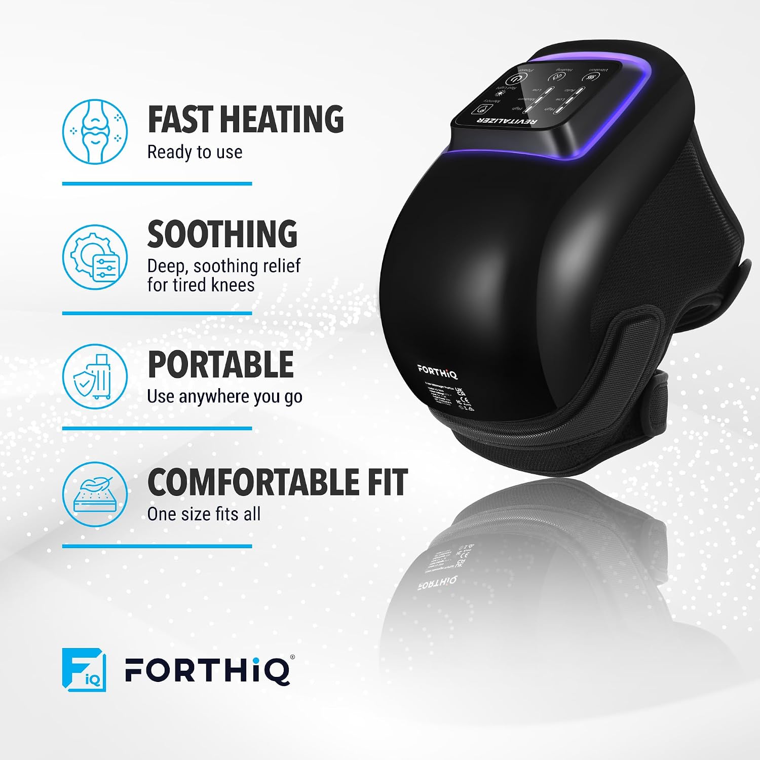 FORTHiQ Knee Massager Pro+ with red light active