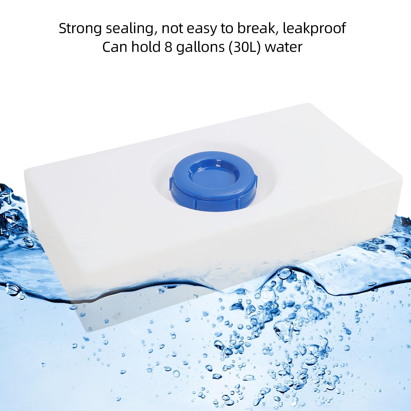 Luocute 8 Gallonen RV -Wassertank, Ideal für Wohnmobile, Anhänger, Boote, Hergestellt aus LLDPE, Stoßdicht, Durchlaufsicher, Tragbar, für Saubere Trinkwasserlager und -Transport mit