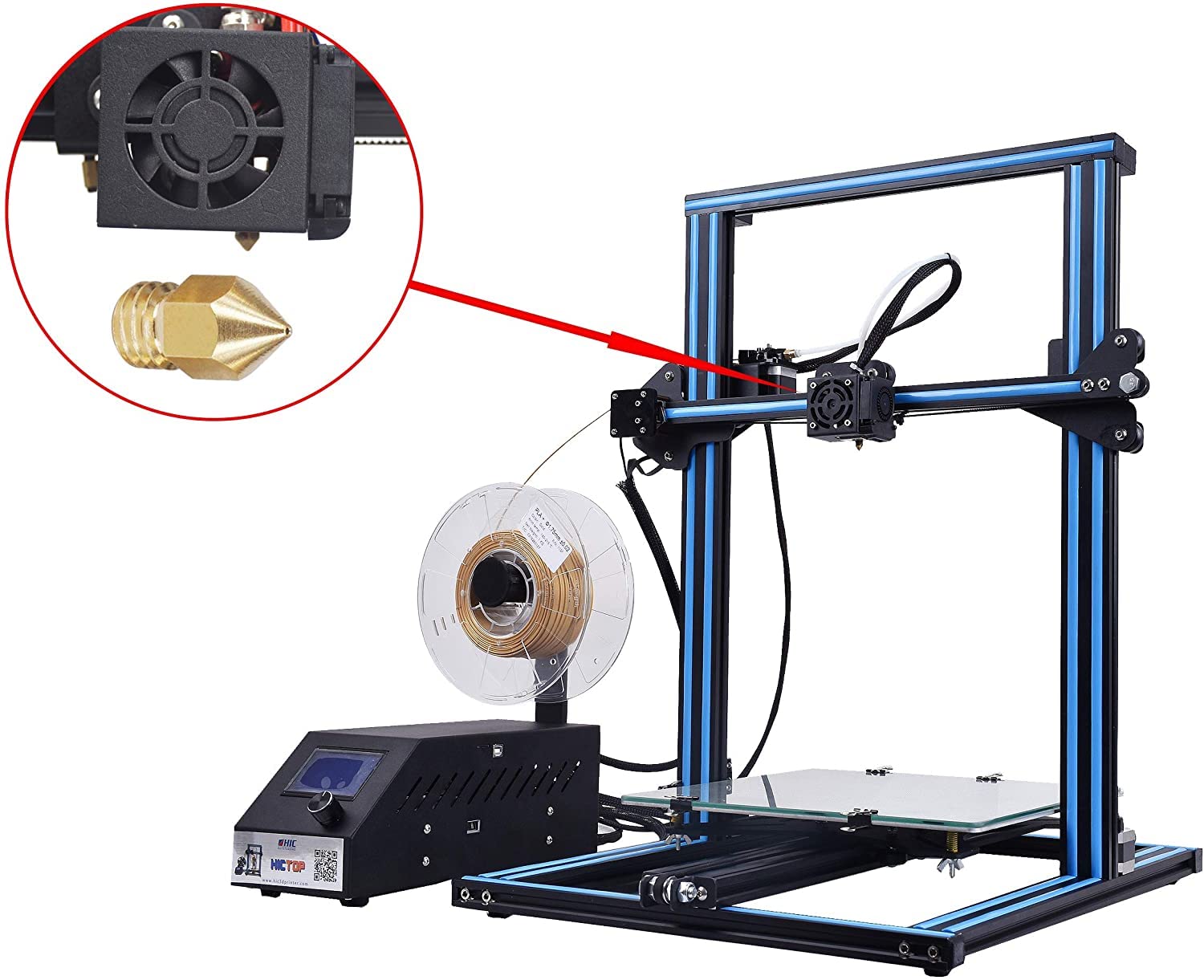 Amazon.co.jp: HICTOP 3Dプリンターノズル 0.4mm Creality CR-10 10S 