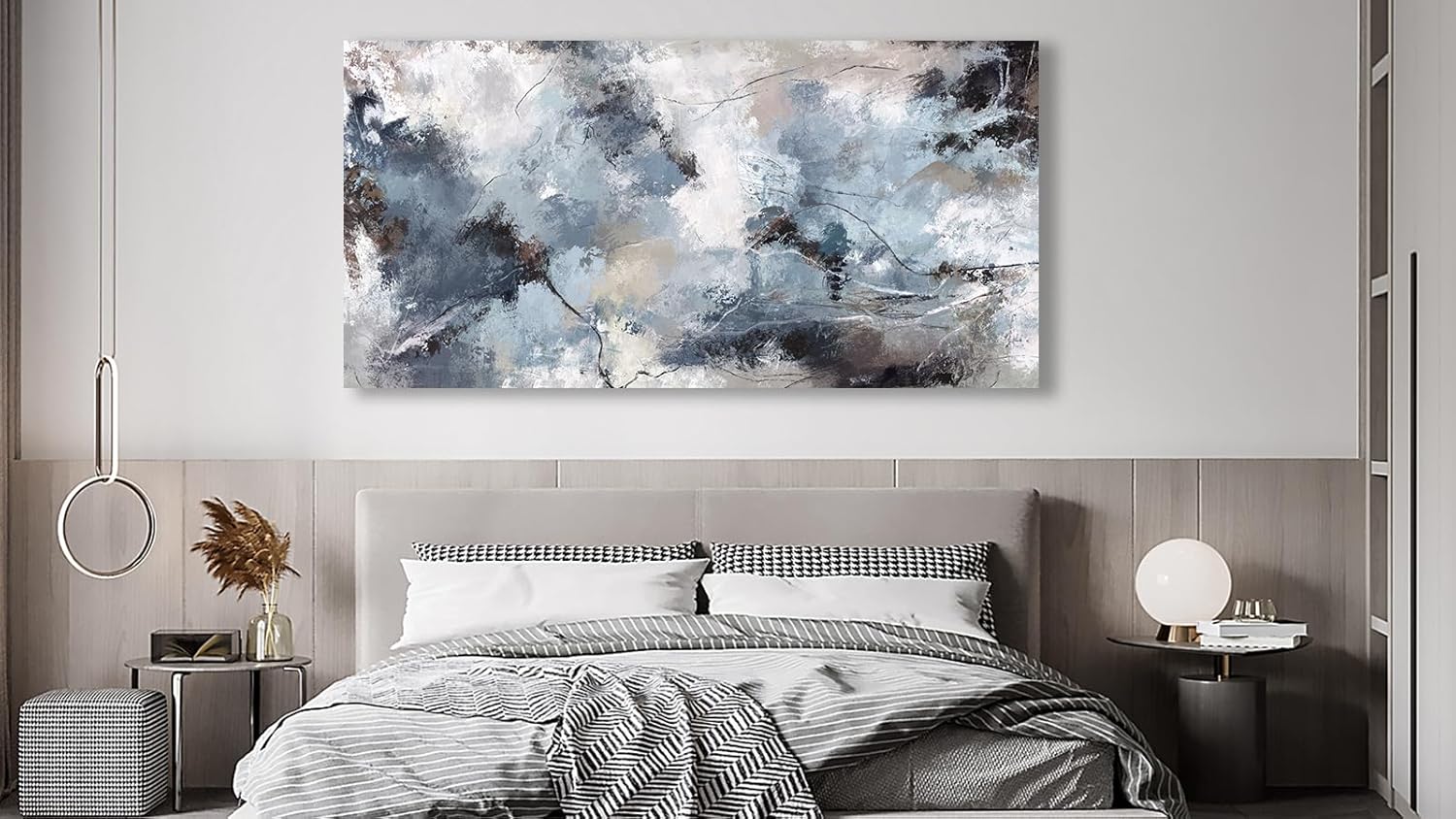 Shoci Large Landscape Wall Art - Sea of Colorful Flowers Canvas Picture for Living Room Rustic Floral Field Painting Prints Decor Warm Natural Scenery Artwork Wall Art for Bedroom Decoration 29 X 58