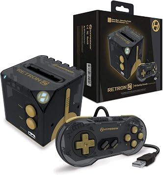 Play nostalgic Game Boy on a large screen HYPERKIN Hyperkin RetroN Sq HD Gaming Console Color Black Gold For Game Boy /Game Boy Color /Game Boy Advance  432427