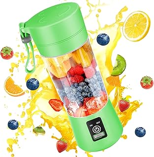 Portable Blender, Personal Blender with USB Rechargeable Mini Fruit Juice Mixer, Personal Size Blender for Smoothies and Shakes Mini Juicer Cup Travel 380ML, Fruit Juice, Milk