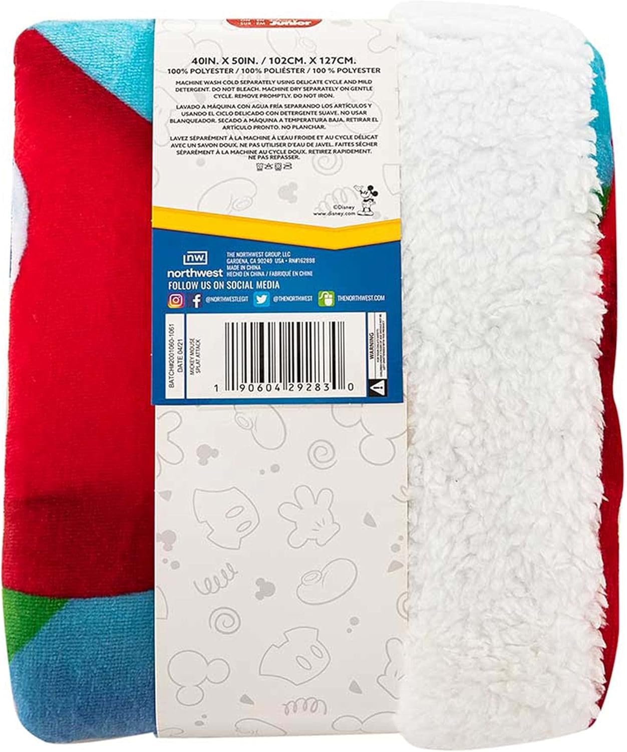 Northwest Mickey Mouse Silk Touch Sherpa Throw Blanket, 60" x 80", Buddies Rule
