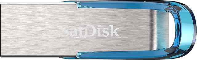 SanDisk 128GB Ultra Flair USB 3.0 Flash Drive, up to 150mb/s read speeds, Tropical Blue